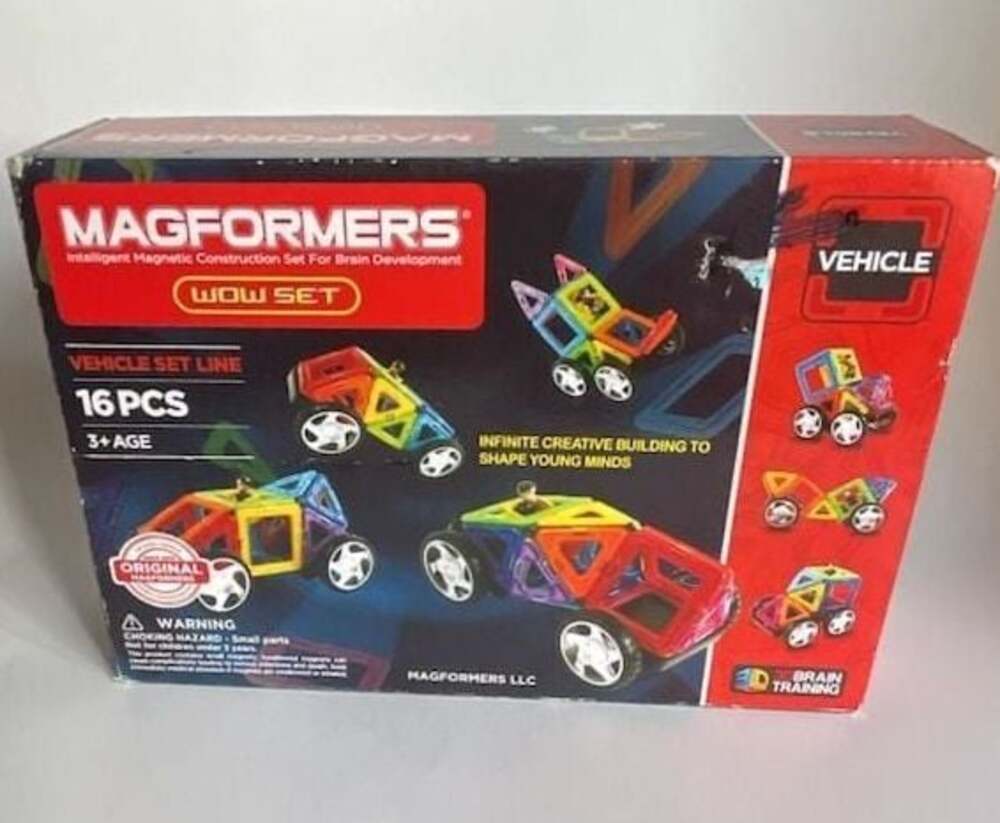 Magformers WOW Vehicle Set Magnetic Construction Toy 16 Pieces 63094
